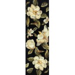 Catalina Black Magnolia 2'6" x 8' Runner Rug