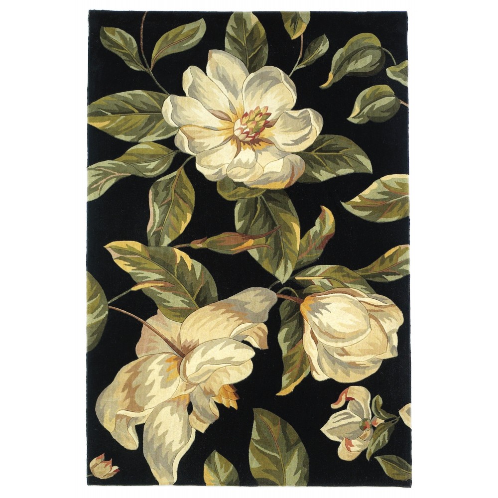 Catalina Black Magnolia 30" x 50" Rug