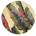 Catalina Ivory Fronds 5'6" Round Rug