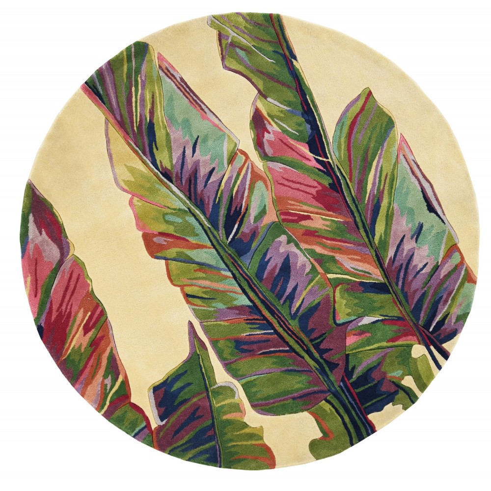 Catalina Ivory Fronds 5'6" Round Rug Catalina Ivory Fronds 5'6" Round Rug