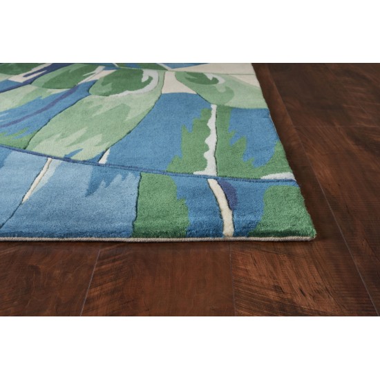 Catalina Ivory/Blue Laguna 2'6" x 8' Runner Rug