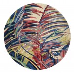 Catalina Ivory/Blue Key West 5'6" Round Rug