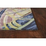 Catalina Ivory/Blue Key West 5'6" Round Rug