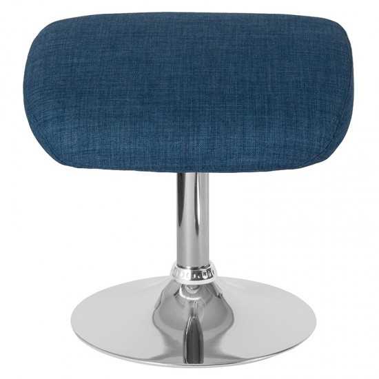 Egg Series Blue Fabric Ottoman