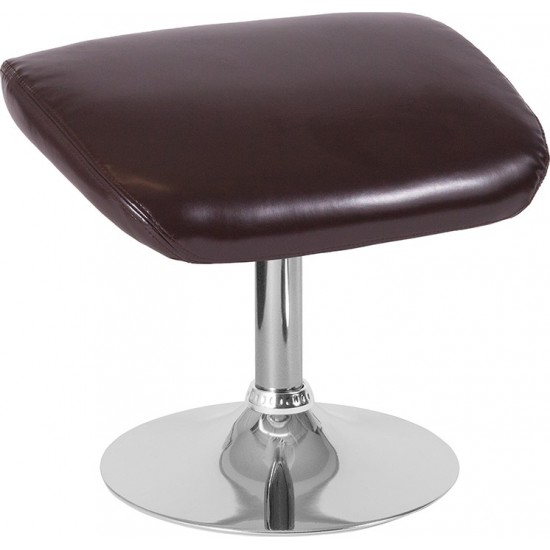 Egg Series Brown LeatherSoft Ottoman