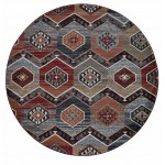 Chester Red Artisan 7'10" Round Rug