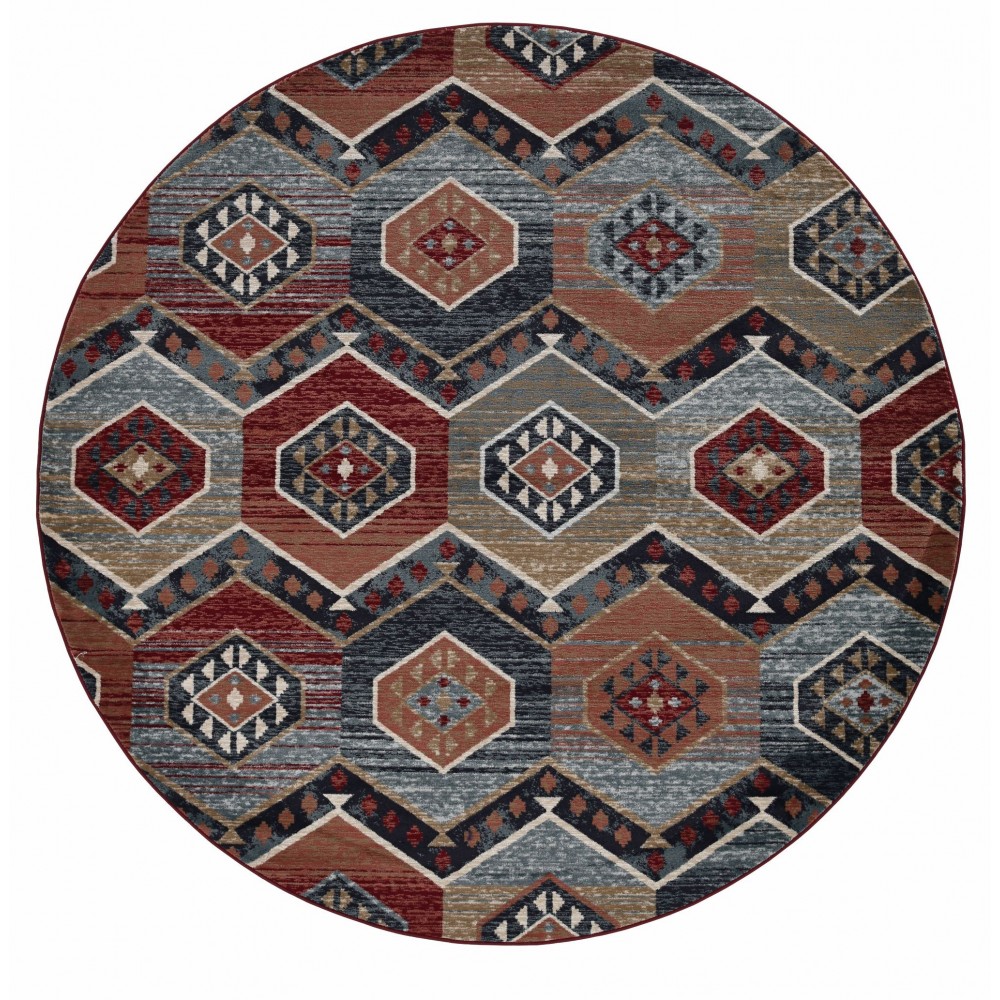 Chester Red Artisan 7'10" Round Rug