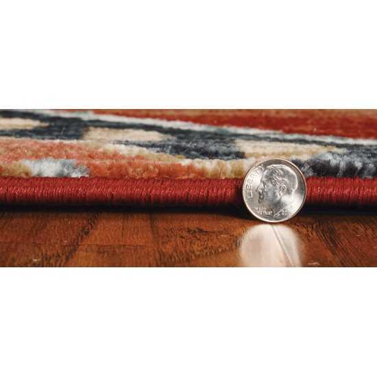 Chester Red Artisan 7'10" Round Rug