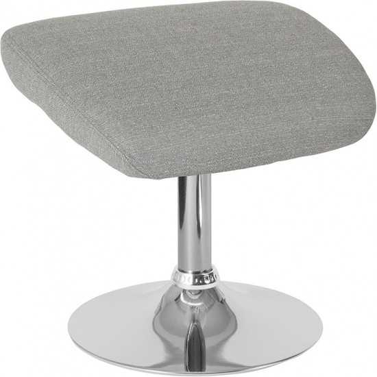 Egg Series Light Gray Fabric Ottoman