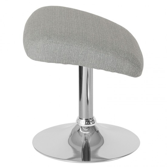 Egg Series Light Gray Fabric Ottoman