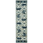 Chester Ivory/Blue Montana 2' x 7'7" Runner Rug