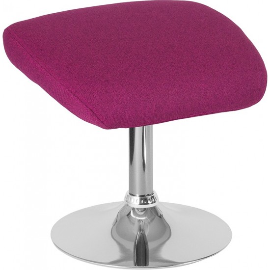 Egg Series Magenta Fabric Ottoman