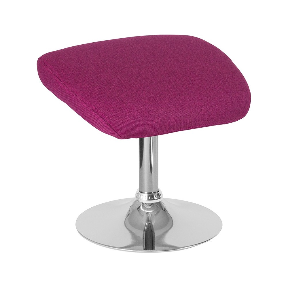 Egg Series Magenta Fabric Ottoman