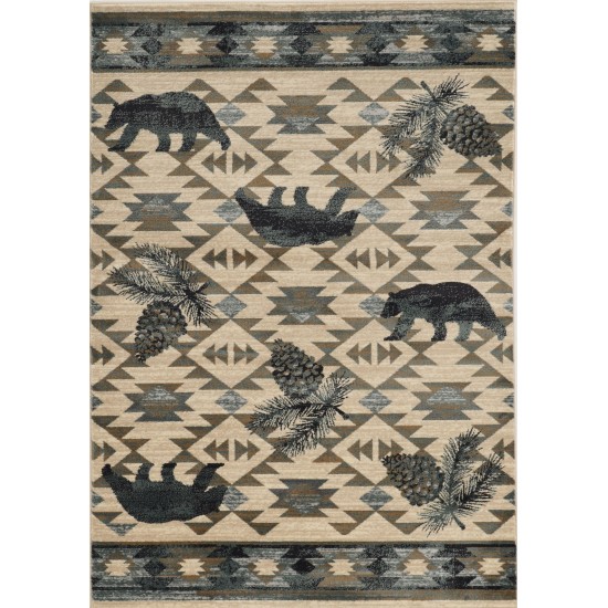 Chester Ivory/Blue Montana 5'3" x 7'7" Rug