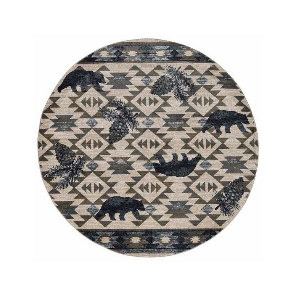 Chester Ivory/Blue Montana 7'10" Round Rug