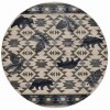 Chester Ivory/Blue Montana 7'10" Round Rug