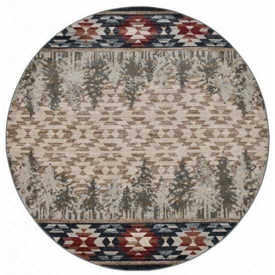 Chester Ivory Pines 7'10" Round Rug