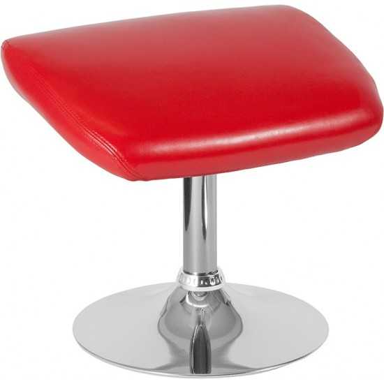 Egg Series Red LeatherSoft Ottoman