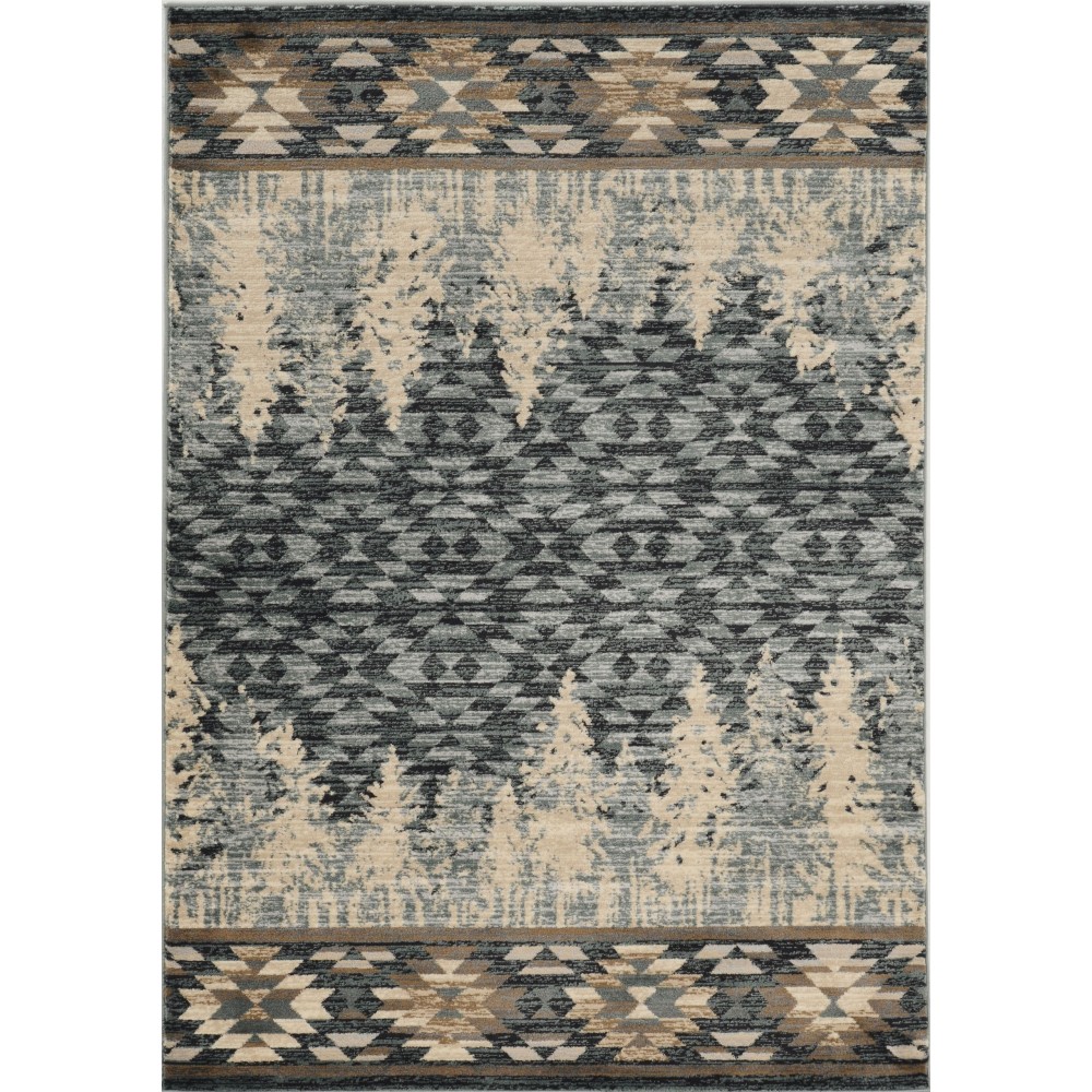 Chester Slate Blue Pines 5'3" x 7'7" Rug