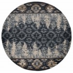 Chester Slate Blue Pines 7'10" Round Rug