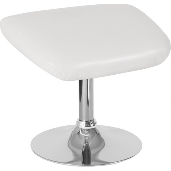 Egg Series White LeatherSoft Ottoman