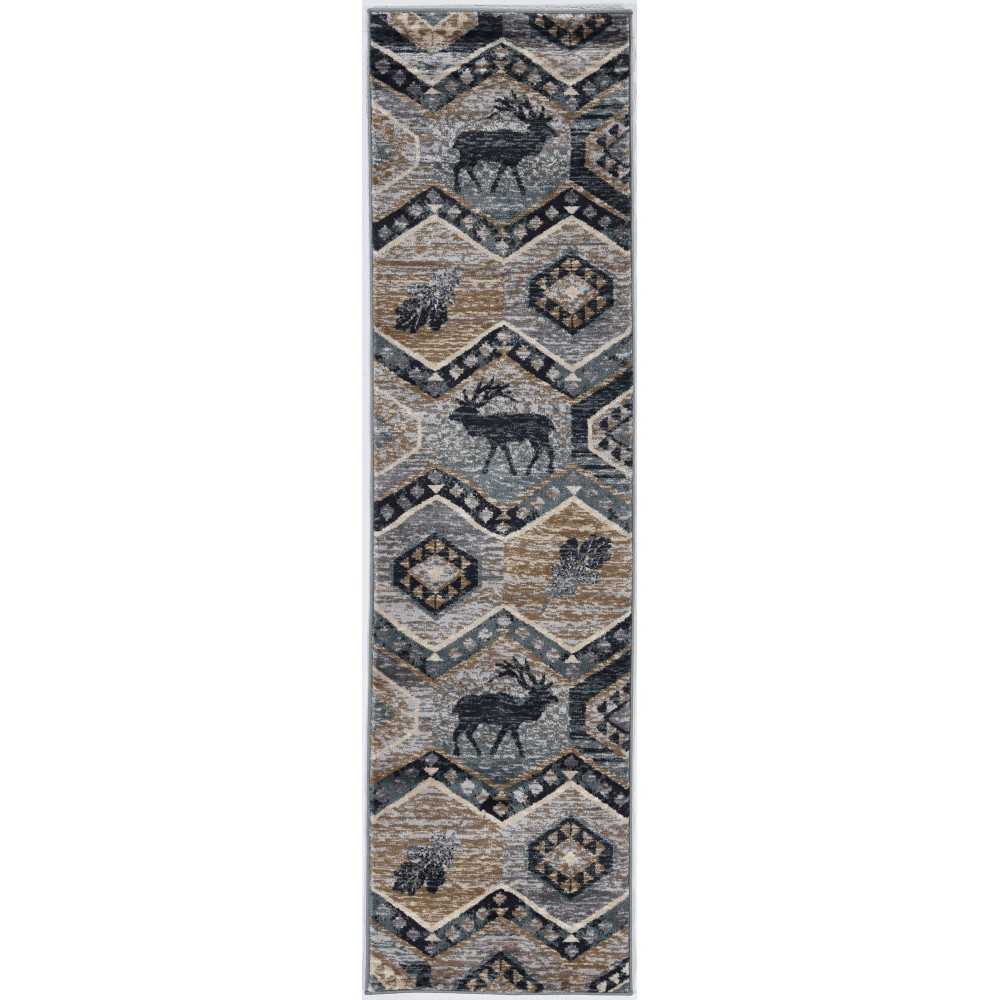 Chester Seafoam Woodlands 2' x 7'7" Runner Rug