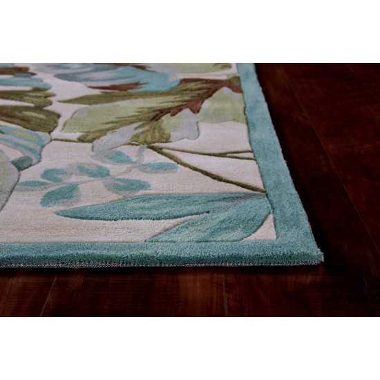 Coral Ivory Tropica 2'3" x 7'6" Runner Rug