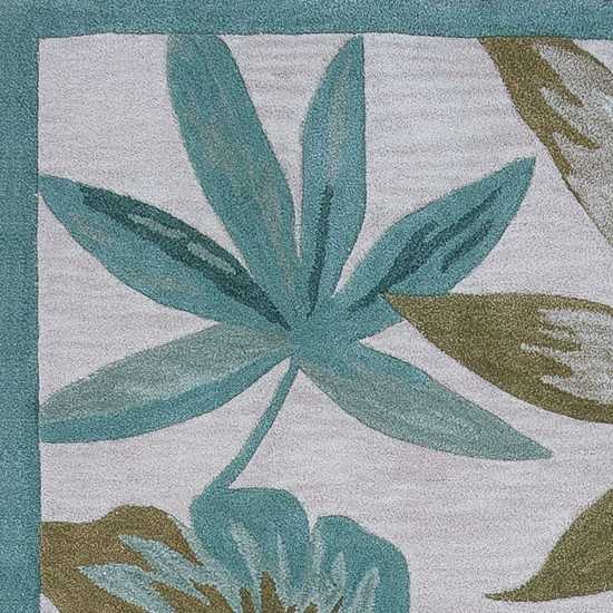 Coral Ivory Tropica 5'6" Round Rug