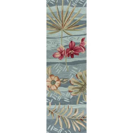 Coral Seafoam Visions 2'3" x 7'6" Runner Rug