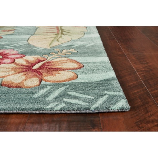 Coral Seafoam Visions 2'3" x 7'6" Runner Rug