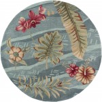 Coral Seafoam Visions 5'6" Round Rug