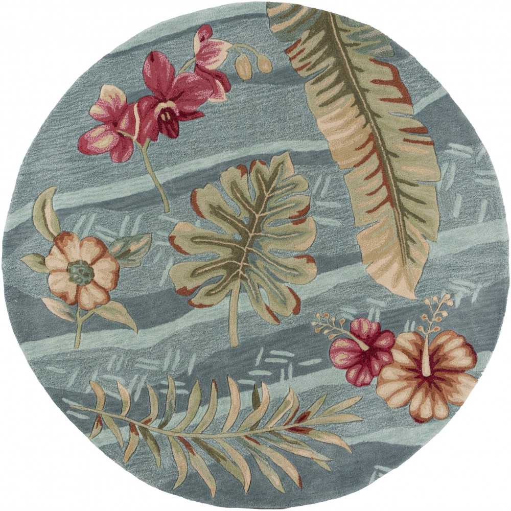 Coral Seafoam Visions 5'6" Round Rug