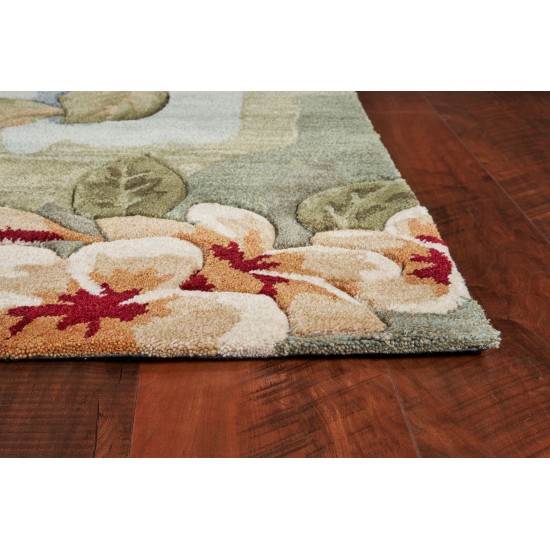 Coral Blue/Sage Breeze 3'3" x 5'3" Rug