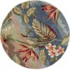 Coral Blue/Sage Breeze 5'6" Round Rug