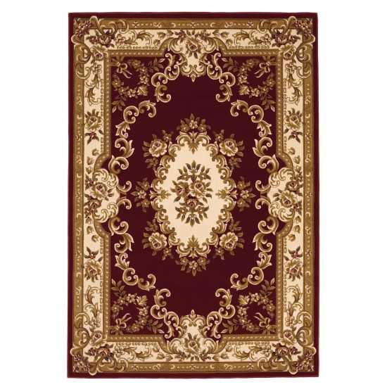 Corinthian Red/Ivory Aubusson 20" x 31" Rug