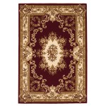 Corinthian Red/Ivory Aubusson 2'3" x 3'3" Rug