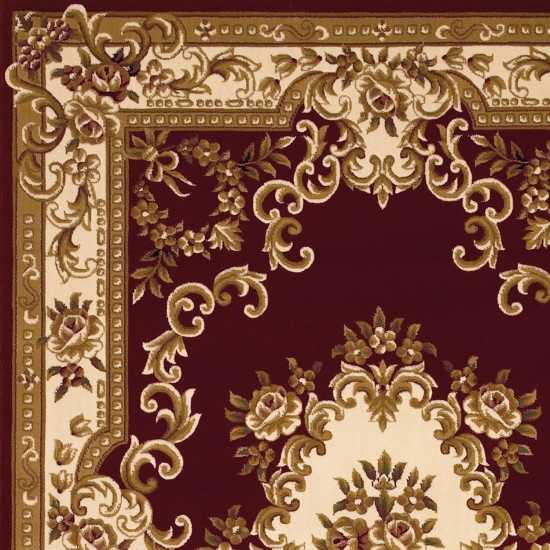Corinthian Red/Ivory Aubusson 7'7" x 10'10" Rug