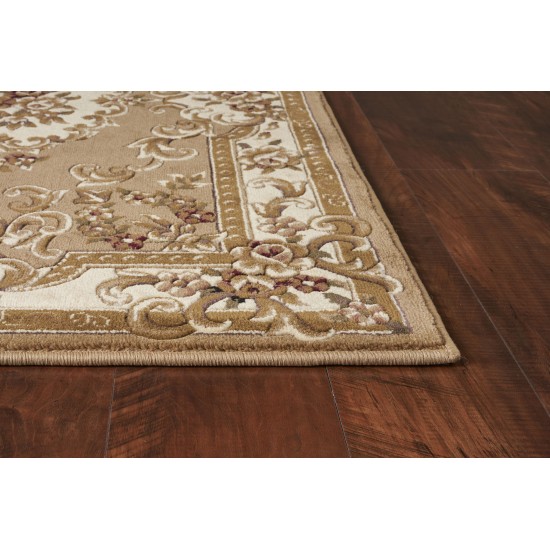 Corinthian Beige/Ivory Aubusson 2'3" x 3'3" Rug