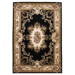 Corinthian Black/Ivory Aubusson 20" x 31" Rug