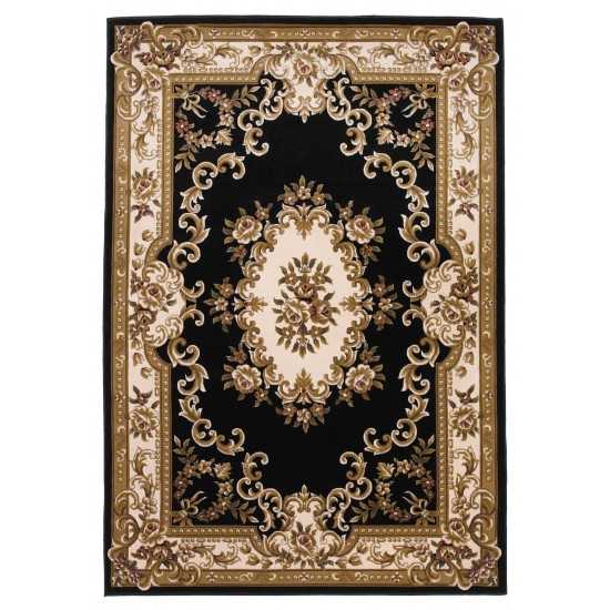 Corinthian Black/Ivory Aubusson 20" x 31" Rug