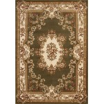 Corinthian Green/Ivory Aubusson 20" x 31" Rug