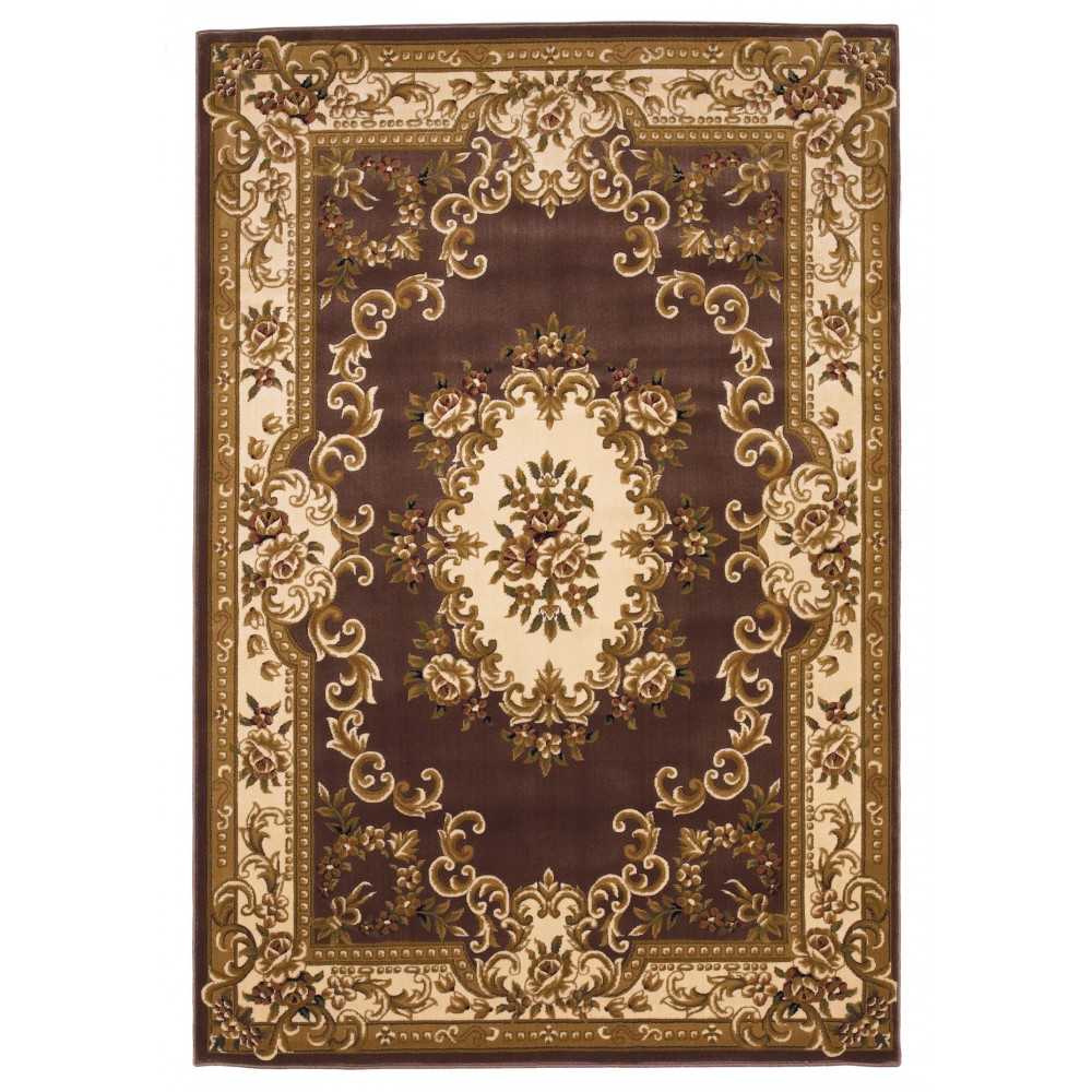 Corinthian Plum/Ivory Aubusson 20" x 31" Rug Corinthian Plum/Ivory Aubusson 20" x 31" Rug