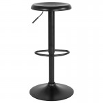 Madrid Series Adjustable Height Retro Barstool in Black Finish