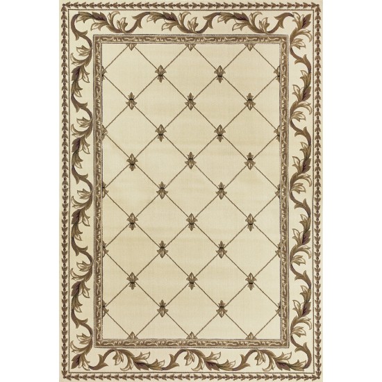 Corinthian Ivory Fleur-De-Lis 20" x 31" Rug