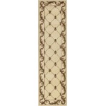 Corinthian Ivory Fleur-De-Lis 2'2" x 7'11" Runner Rug