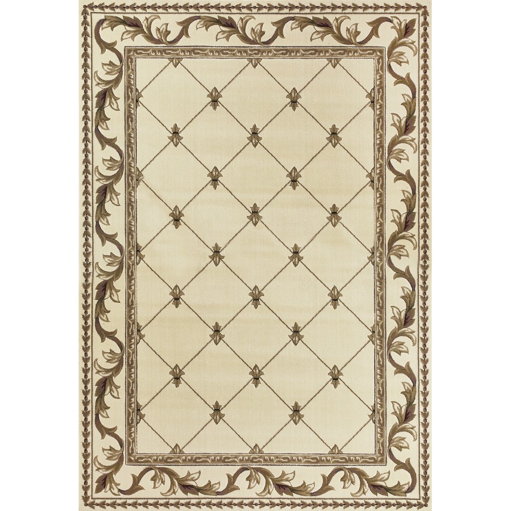 Corinthian Ivory Fleur-De-Lis 2'3" x 3'3" Rug Corinthian Ivory Fleur-De-Lis 2'3" x 3'3" Rug