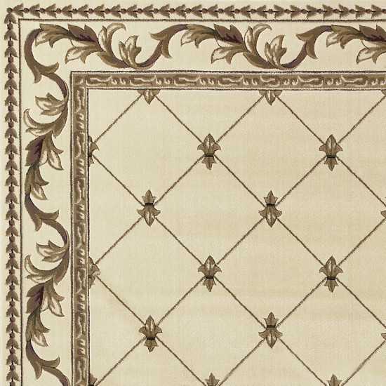 Corinthian Ivory Fleur-De-Lis 2'3" x 3'3" Rug
