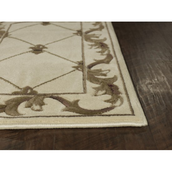 Corinthian Ivory Fleur-De-Lis 9'10" x 13'2" Rug