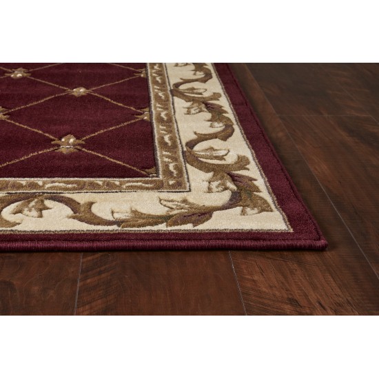 Corinthian Red Fleur-De-Lis 20" x 31" Rug