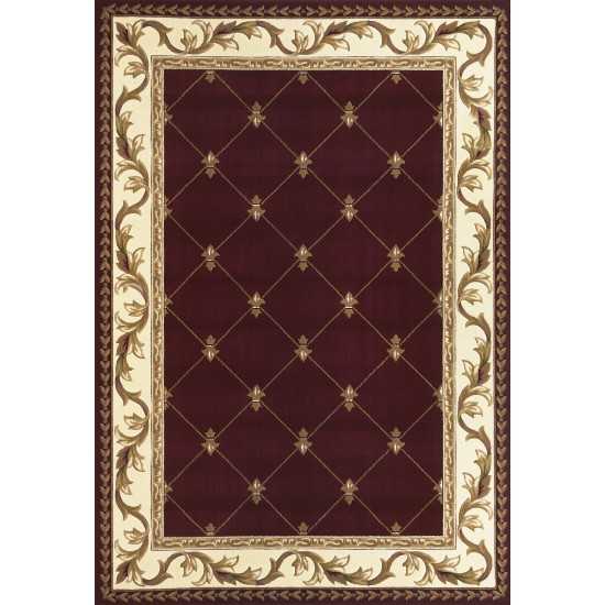 Corinthian Red Fleur-De-Lis 3'3" x 4'11" Rug